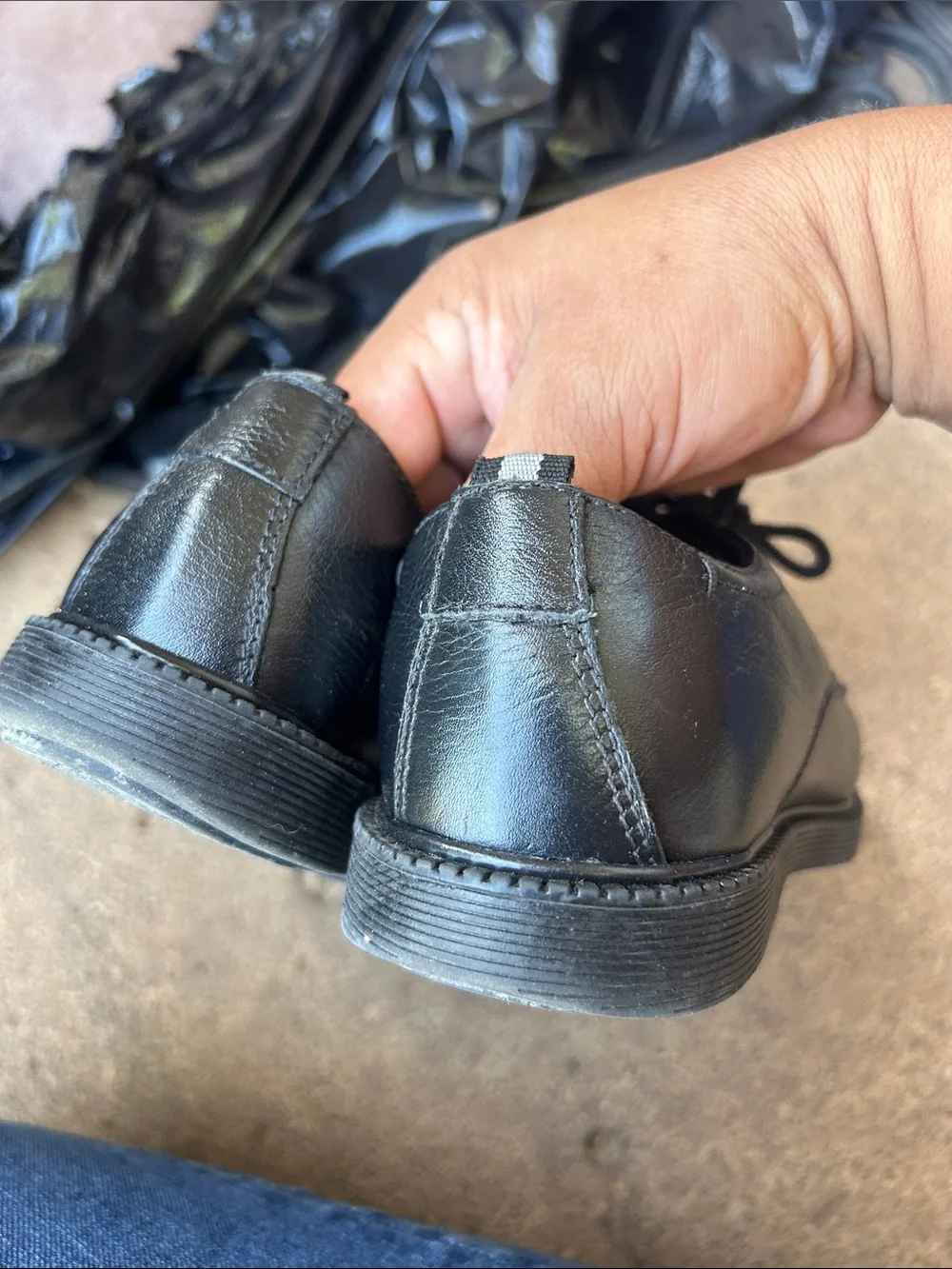 Flag Lite Kids Black Memory Foam Moccasins